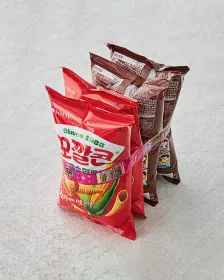 Lotte Corn Chips Original *2 + Chips Grilled *2