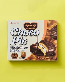 LOTTE Chocopie Schwarzer Zucker 336g 12 Stk.