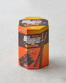  LOTTE Pepero - Crunky (Keks Stangen mit Schokolade) Gross 140g